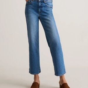 Quince Bella High Rise Cropped Wide Jeans
